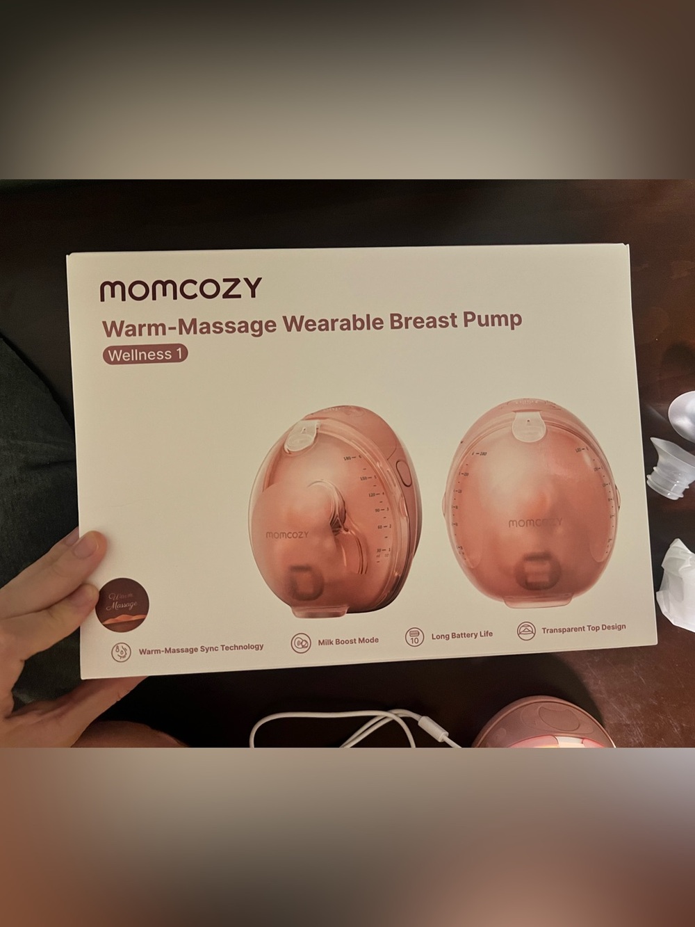 momcozy Wearable Breast Pump - Rose Pink